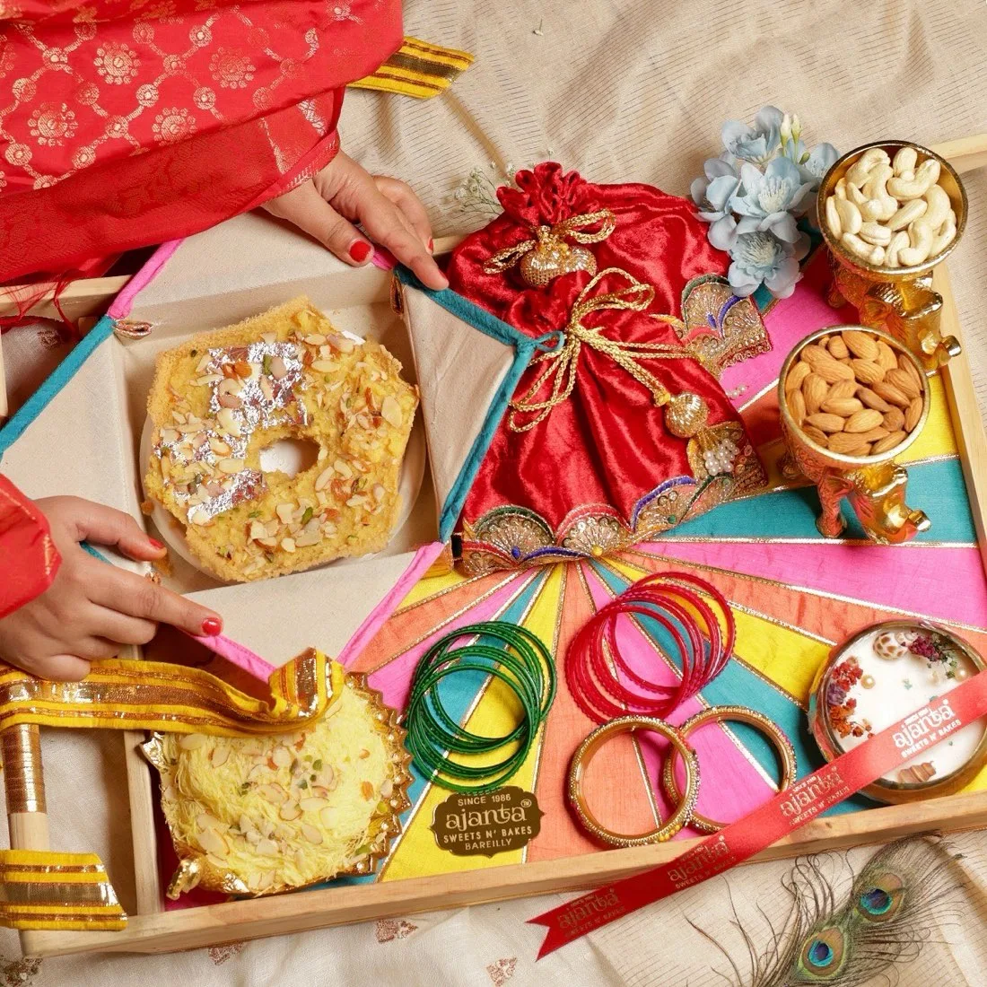 Ajanta ghewar gifting box for celebrations