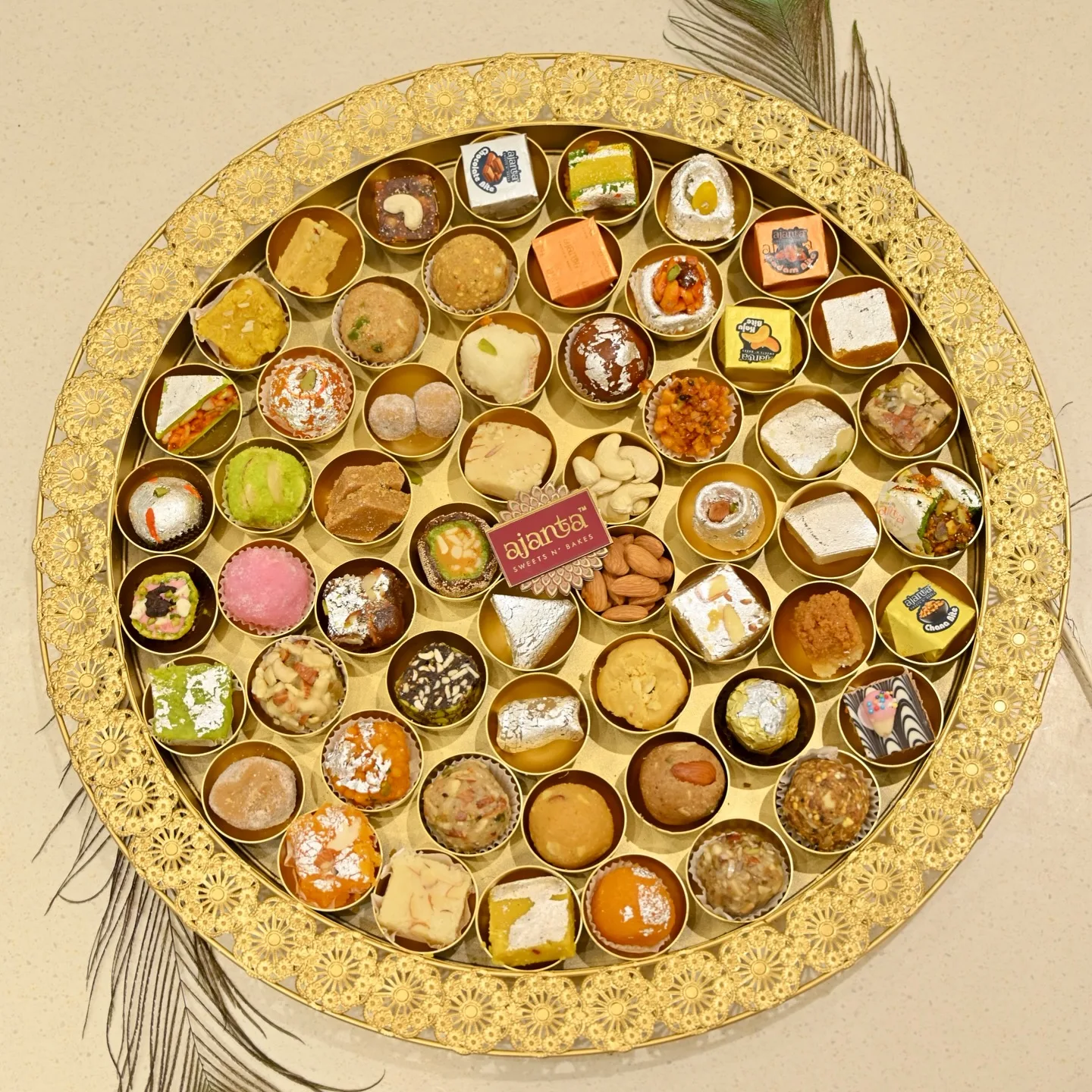 Ajanta Janmashtami festive sweet thali